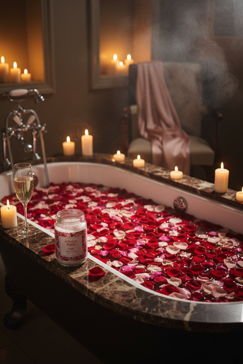 Rose Bath Crystals dramatic lifestyle