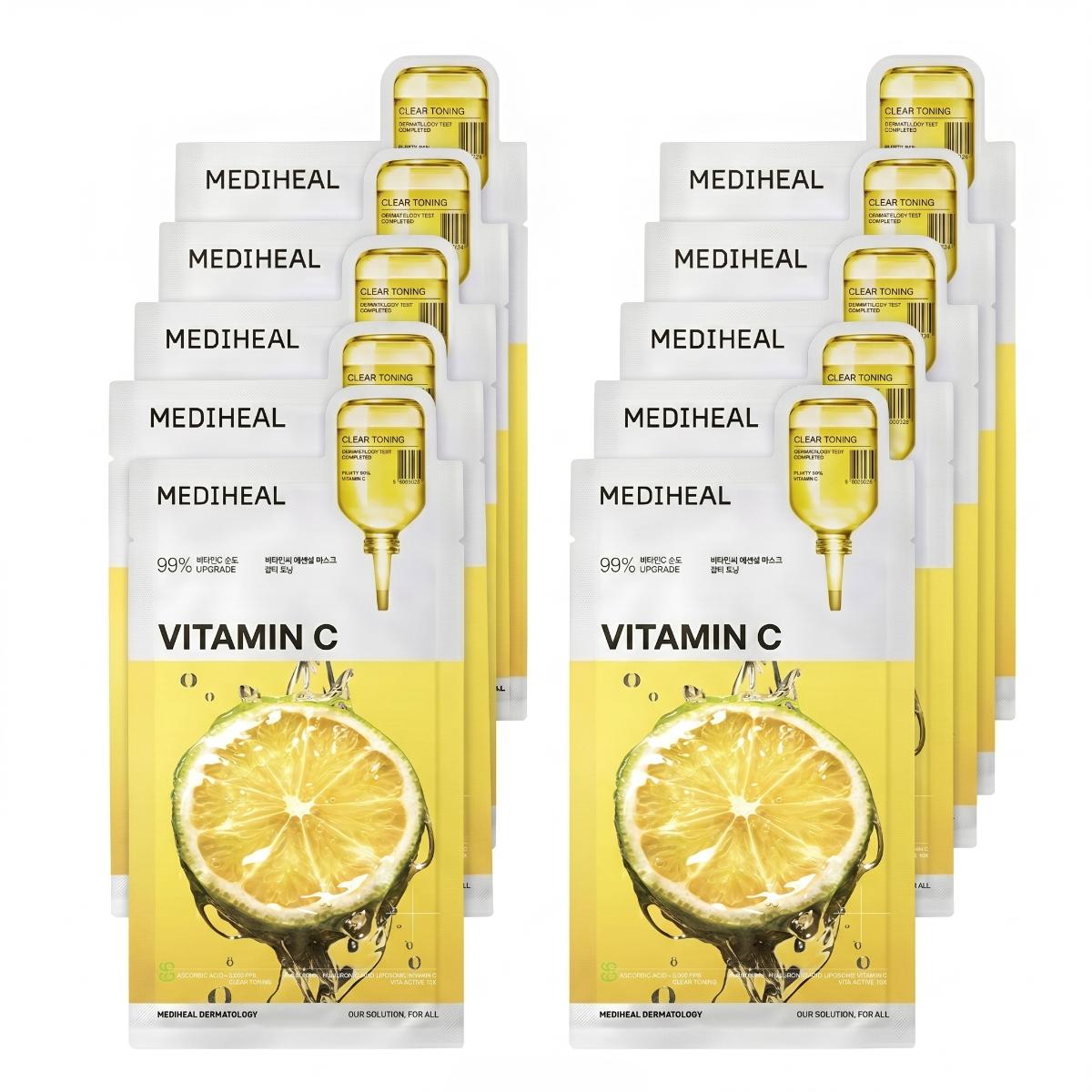 Mediheal Vitamin C Brightening Sheet Mask – 10 Pack