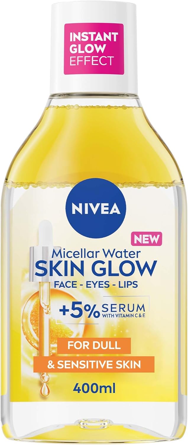 Nivea Skin Glow Micellar Water – Vitamin C & E Brightening Cleanser 400ml