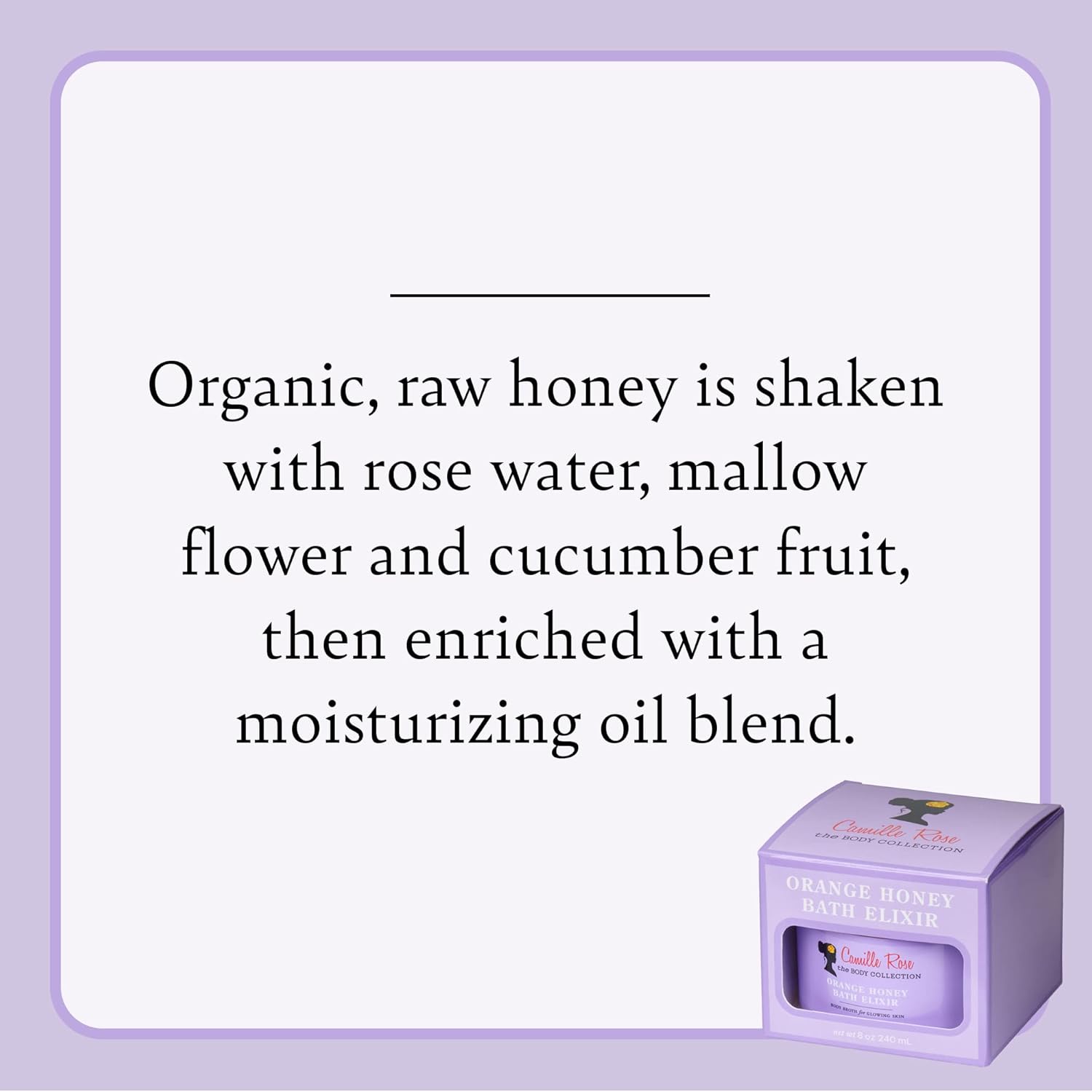 Camille Rose Orange Honey Nourishing Bath Elixir – Dry Skin 240ml
